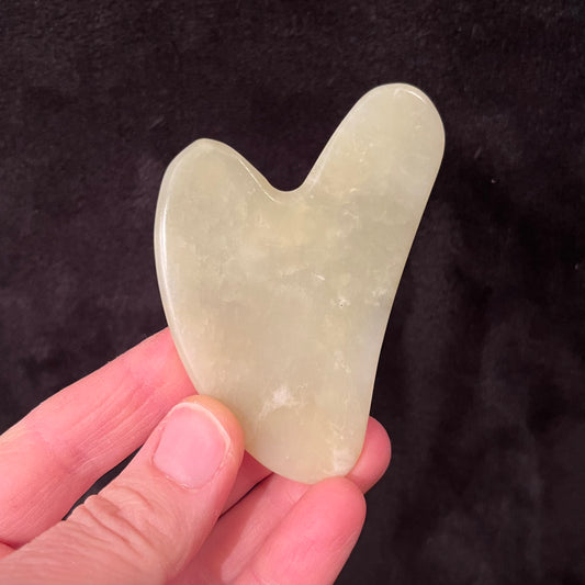 Lime Jade Self Care Stone, Gua Sha 1032