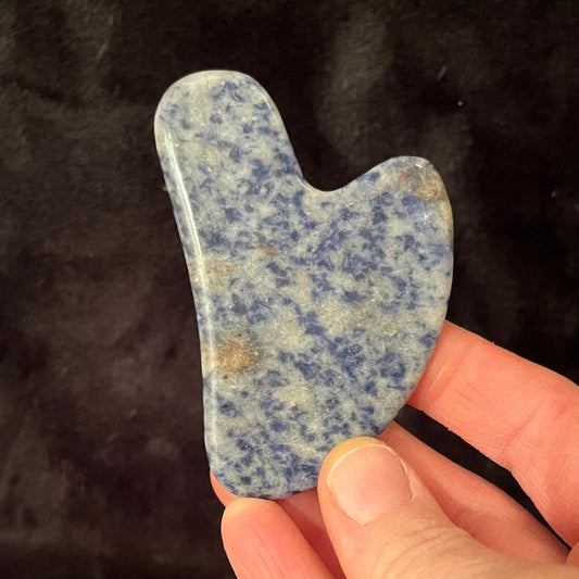 Blue Dot Stone Self Care Stone, Gua Sha 1035