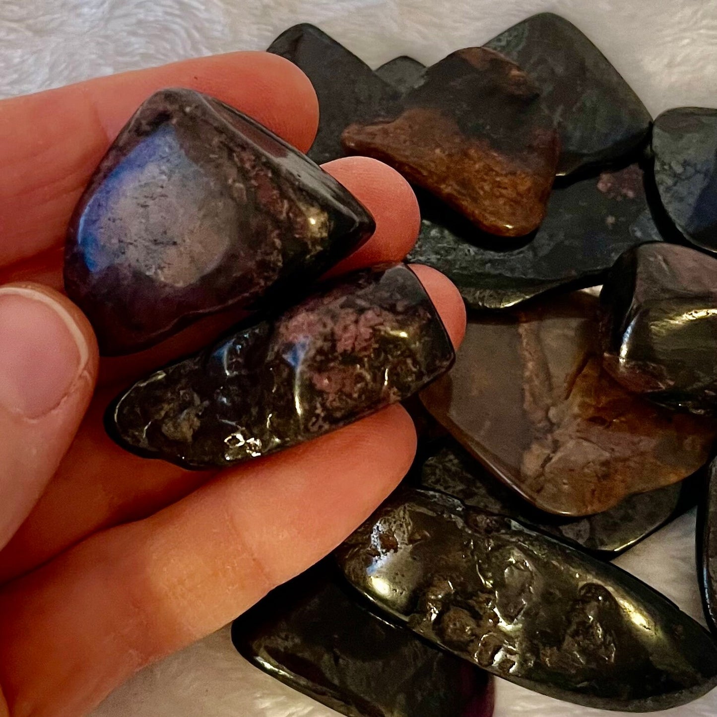 Black Sugilite Tumbled Stone (Approx. 1 1/8” - 1 3/4”) 0711
