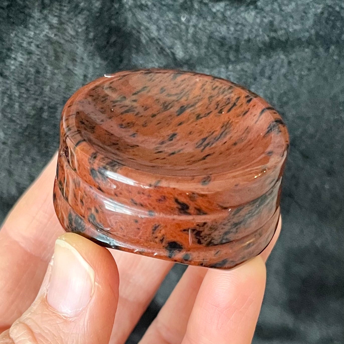 Mahogany Obsidian Sphere Stand (Approx 50mm) 1567